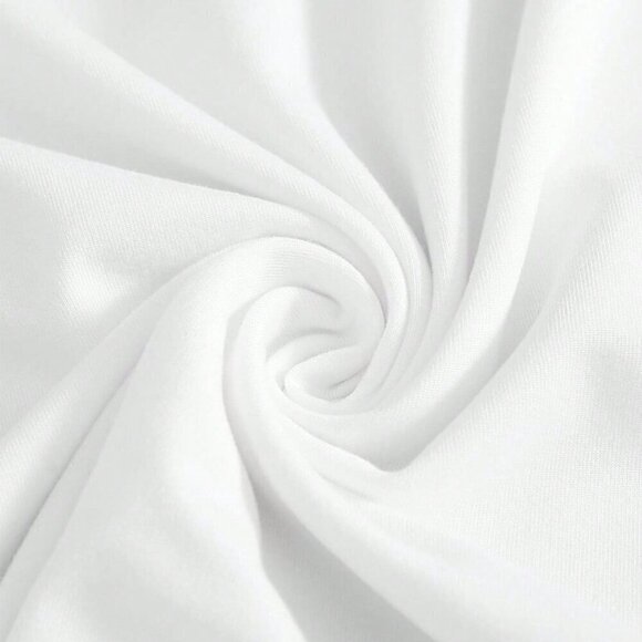 White Casual Women's Style T-Shirt Street Personality Round Neck Top - Picture 4 of 4